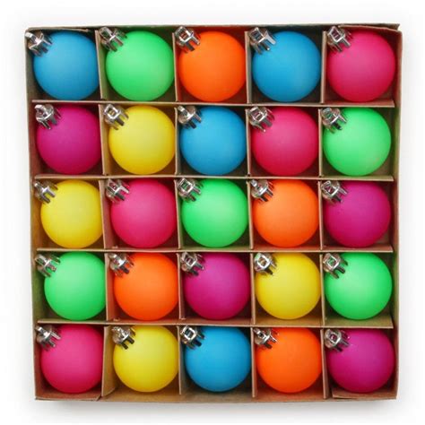 20 Bright Colored Christmas Ornaments