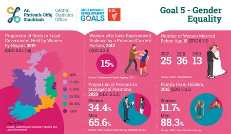 Irelands Un Sdgs Goal 5 Gender Equality Cso Central Statistics