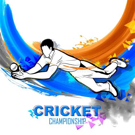 Joueur Mettant En Place Dans Le Championnat De Cricket Illustration De