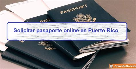 Formulario Pasaporte Puerto Rico Actualizado Septiembre 2023