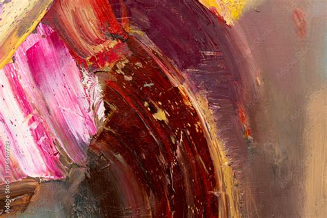 Types Of Brush Strokes In Oil Painting Abstract Colorful Oil Painting
