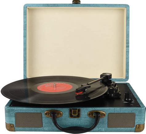 Record Player Vintage 3 Speed Bluetooth Vinyl Turntable