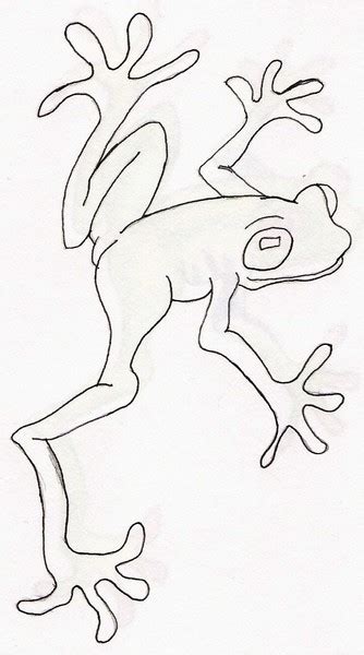 Simple Outline Crawling Frog Tattoo Design Tattooimagesbiz