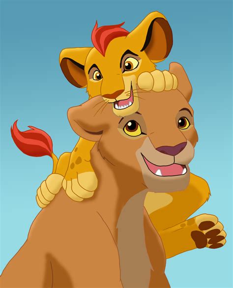 kiara and kion lion king fan art lion king art kion