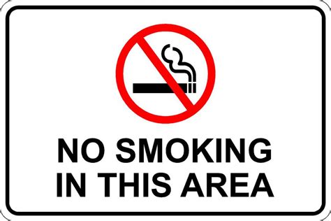 No Smoking In This Area Sign Onsite Signs No Smoking Signs