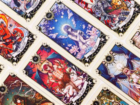 Mystical Manga Tarot Cards With Paper Booklet Anime Mystical Etsy