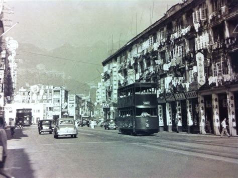 A Tram On The Hennessy Road In The 1950s Photo From Hong Kong Trams By