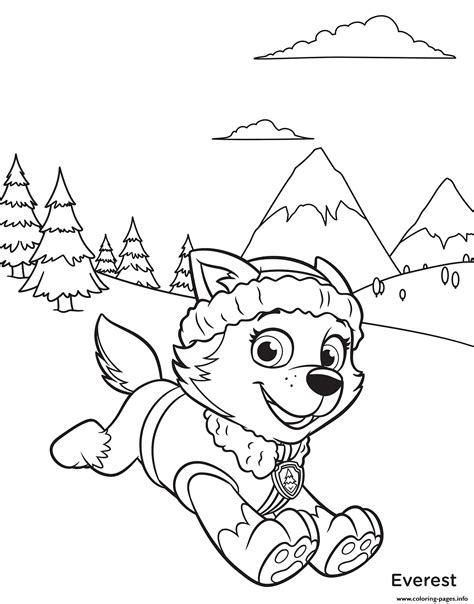 Dibujos Para Colorear Patrulla Canina Everest Paw Patrol Coloring My