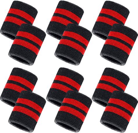 12 Pack Sweatbands Sports Wristband Cotton Sweat Band For Men And Women Good For