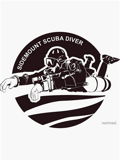 Sidemount Diver Diving T Tec Diving Logo Sticker For Sale By Matches1 Redbubble