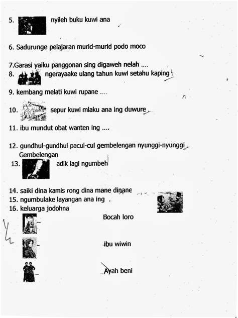 Contoh Soal Bahasa Jawa Kelas Semester Lengkap