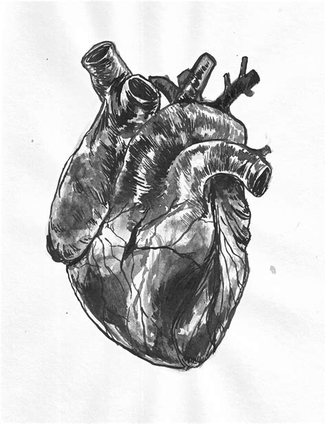 Puso Heart Sumi Ink A4 Rart