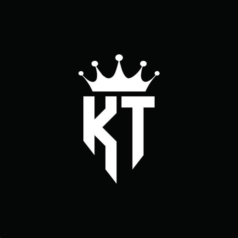 kt logo monogram emblem style with crown shape design template 4283870 vector art at vecteezy