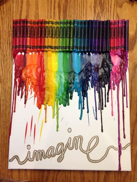 Diy Canvas Crayon Art Get Crafty Pinterest