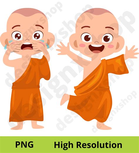 Cute Monk Clipart Monk Clipart Monk Meditate Clipart Etsy Canada