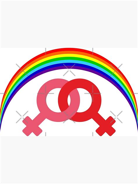 Same Sex Women Rainbow Poster For Sale By Nightsky Redbubble