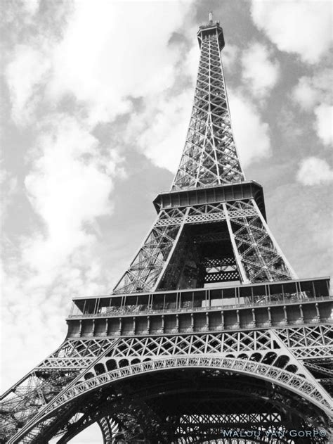 Black And White Eiffel Tower Paris France Zwart Wit Eiffeltoren