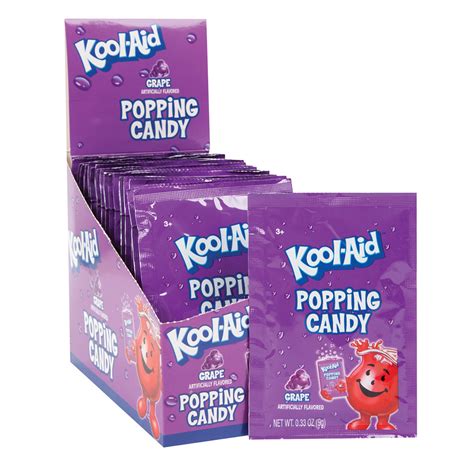 Kool Aid Grape Popping Candy 033 Oz Pouch Nassau Candy