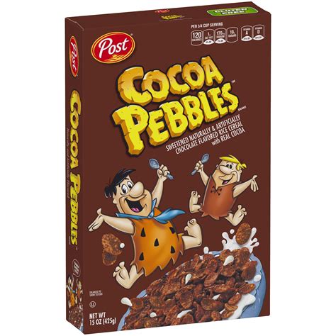Post Cocoa Pebbles Breakfast Cereal Chocolate 15 Oz