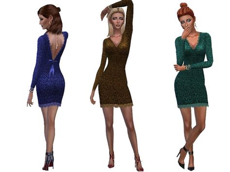 The Sims Resource Romantic Dress By Simalicious • Sims 4 Downloads