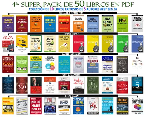 4to Super Pack De Libros Coleeccion De 10 Libros Y 5 Autores Libros