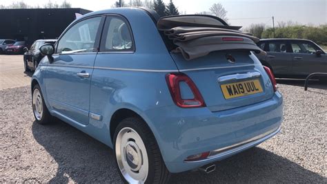 Fiat 500c Blue Manual Auction Dealerpx