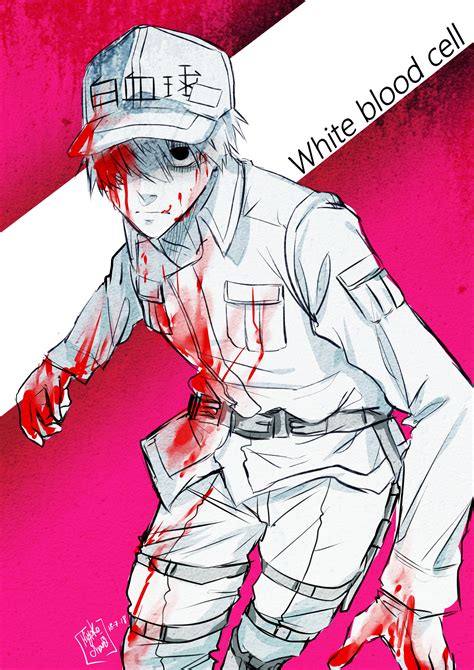 One newcomer red blood cell just wants to do her job. Hataraku saibou- White blood cell by marceline23marshall ...