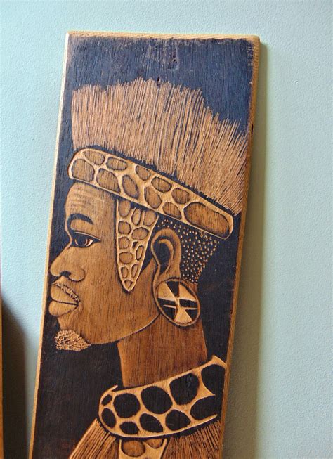 African Wooden Wall Art Panels Etsy