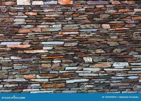 Fragment Of Artistic Wall Made With Multiple Stones Stock Image Image
