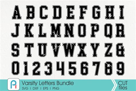 Free Svg Varsity Split Letter Alphabet Set File For Cricut Pin On