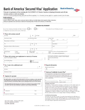 Fillable Online Download Bank Of America Credit Card Application Form Fax Email Print
