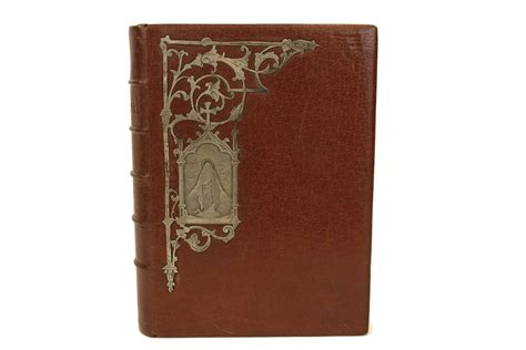 Roman Catholic Missal Book With Monogram Initial Er French Antique