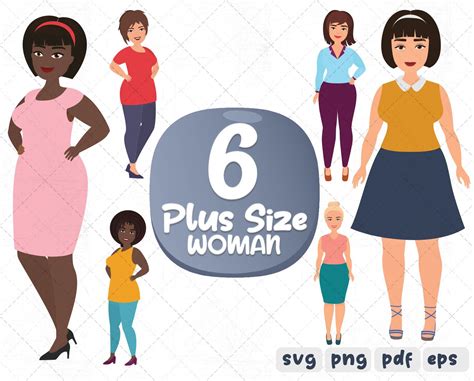 Plus Size Woman Svg Design Plus Size Cartoon Woman Clipart