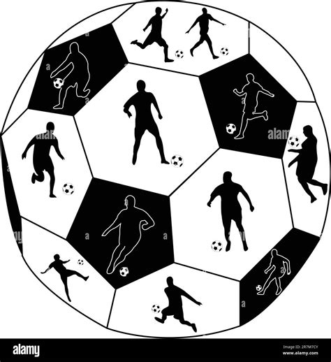 Collection Of Soccer Players Silhouette Vector Stock Vector Image