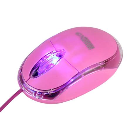 Soongo Wired Mouse Mini Optical Mouse Usb Pink Children Mice Led Light