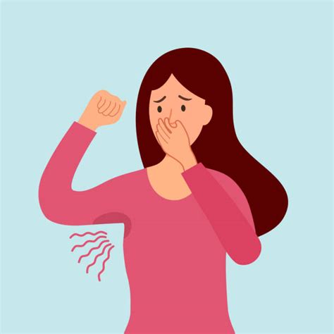 Woman Armpit Smelling Cartoons Illustrations Royalty Free Vector