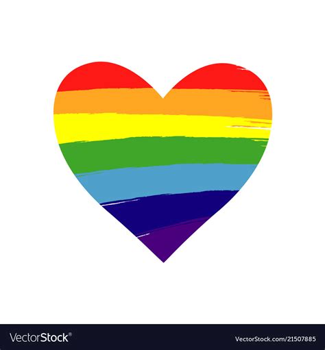 heart rainbow lgbt royalty free vector image vectorstock