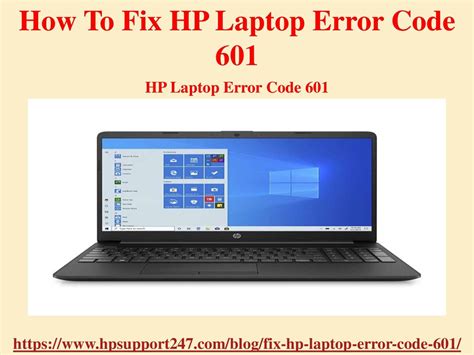How To Fix Hp Laptop Error Code 601 By George Williams On Dribbble