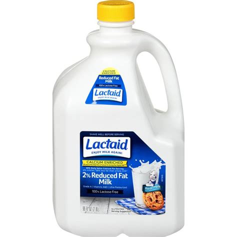 Lactaid 2 Reduced Fat Milk Calcium Enriched 96 Oz Instacart