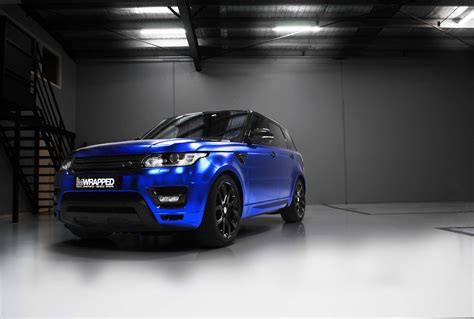 2016 Range Rover Sport Wrapped In Satin Blue Chrome Im Wrapped