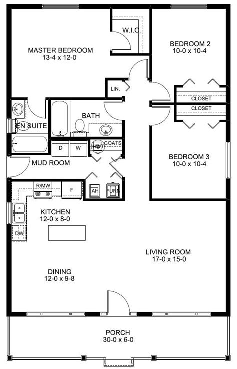3 Bedroom 30x40 House Floor Plans The Floors