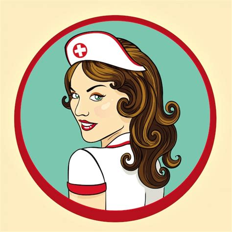 sexy nurse retro illustration premium vector 12144 hot sex picture