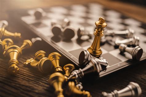 Chess Board Game Concept Of Business Ideas And Competition And Stratagy