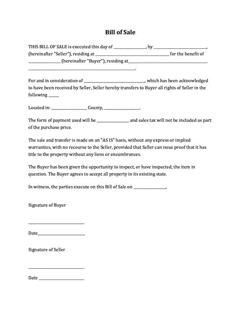 Boat Bill Of Sale Form Fillable Pdf Template Download Here