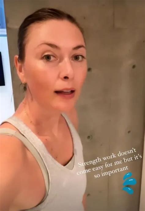 Maria Sharapova Shows Off Toned Physique As She Works Up A Sweat