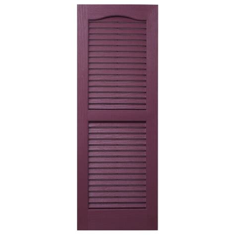 Alpha 2 Pack 145 In W X 705 In H Bordeaux Louvered Vinyl Exterior