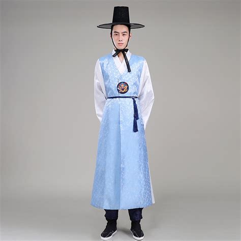 Korean Hanbok Orthodox Traditional Korean Style Wedding Costume Satin Male Ethnic Clothing For
