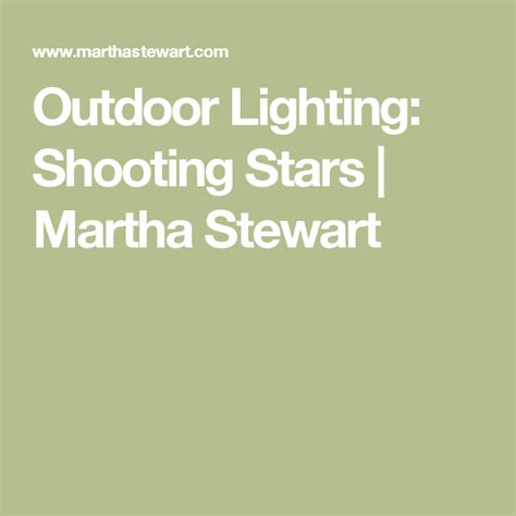 Shooting Stars Outdoor Lighting Outdoor Lighting Shooting Stars