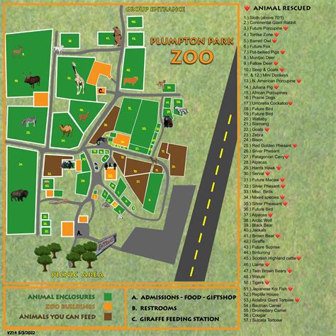 Zoo Map Plumpton Park Zoo