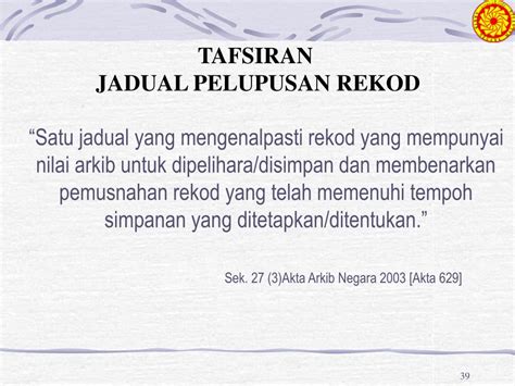 Tajuk fail diberi berdasarkan pengkelasan perkara yang berasaskan fungsi dan aktiviti. PPT - TAKLIMAT PROGRAM PELUPUSAN REKOD ARKIB NEGARA ...